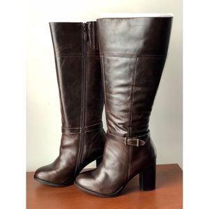 Lane Bryant Tall Brown Leather Boots
